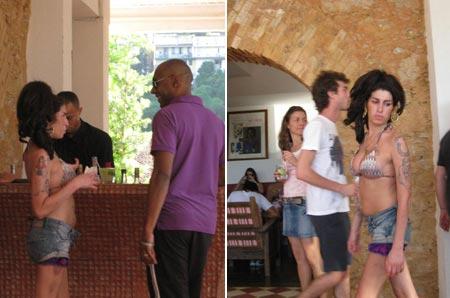 Amy Winehouse está dando exemplo de boa conduta no Hotel no Rio.
