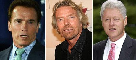 Arnold Schwarzenegger e Richard Branson devem vir ao Brasil em março