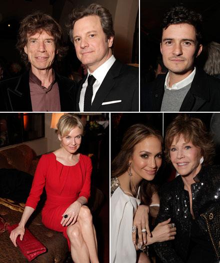 Mick Jagger foi o anfitrião de uma festa em Hollywood, ontem, em homenagem ao O Discurso do Rei. Vários convidados ilustres… Vem ver!