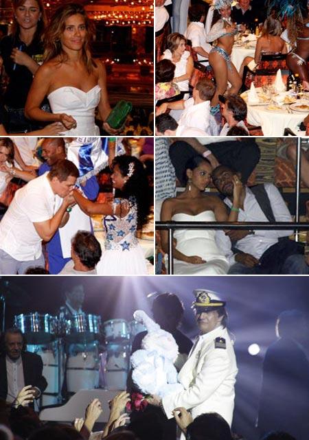 Carolina Dieckmann e Taís Araújo se divertiram bastante no navio do rei