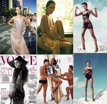 “Vogue” espanhola homenageia o Brasil na edição de maio. E que homenagem, hein!?