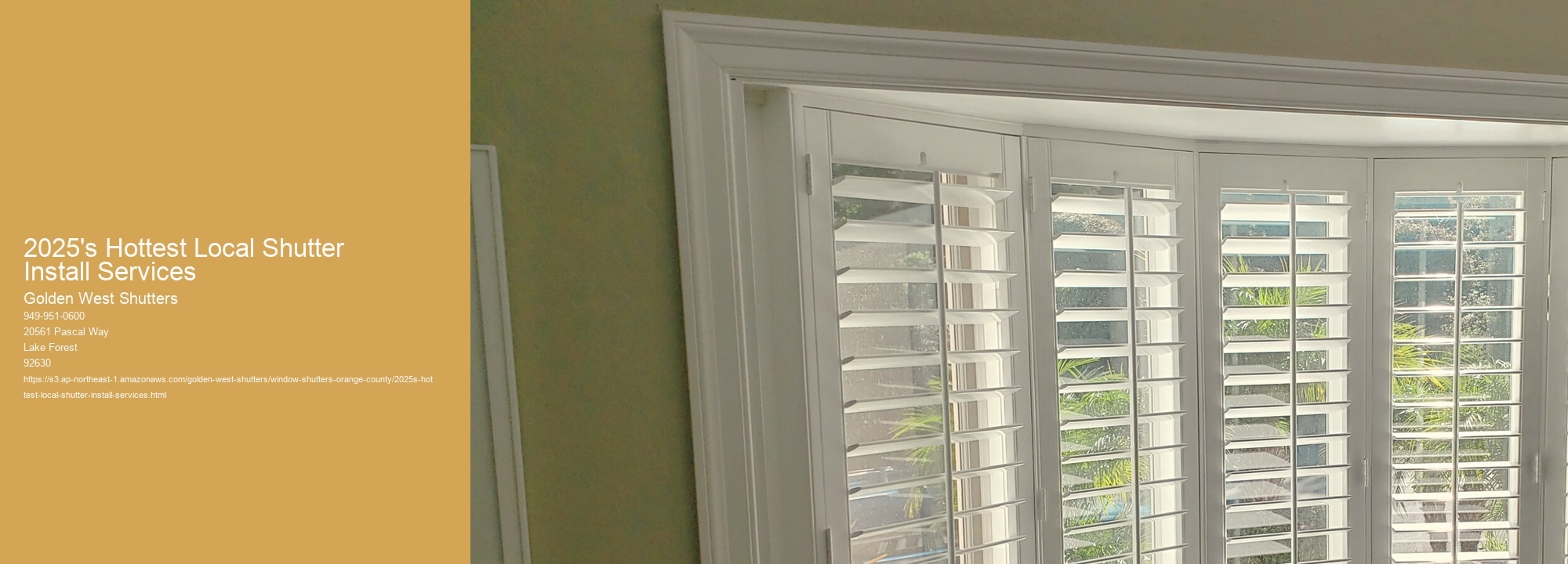 2025's Hottest Local Shutter Install Services