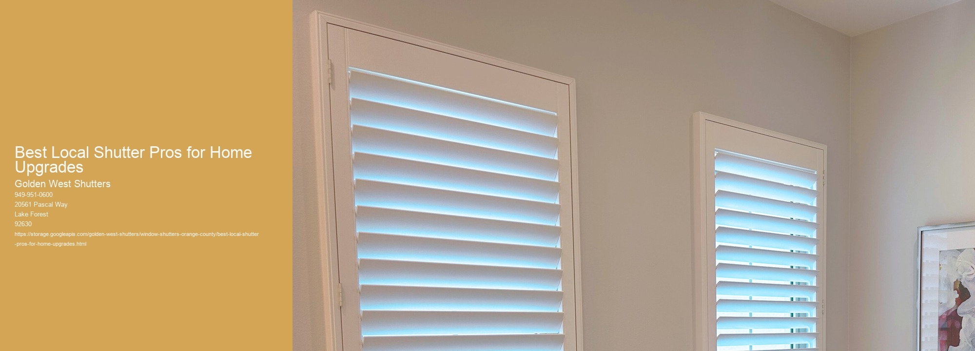 Best Local Shutter Pros for Home Upgrades