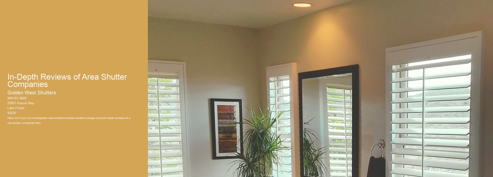 In-Depth Reviews of Area Shutter Companies Golden West Shutters In-Depth Reviews of Area Shutter Companies