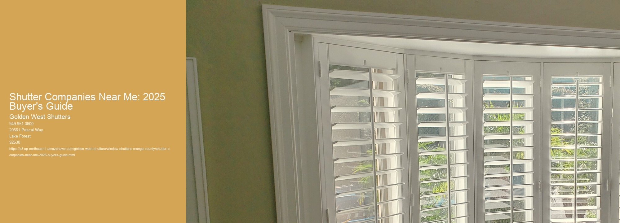 Shutter Companies Near Me: 2025 Buyer's Guide