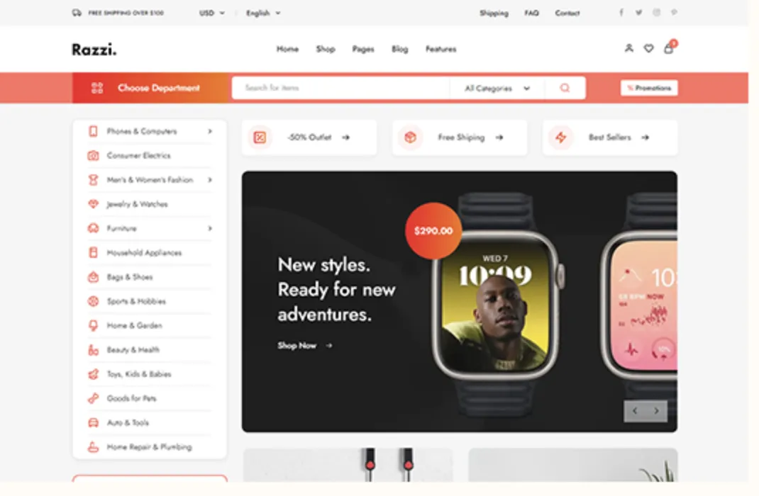 Razzi – Proven Multipurpose WooCommerce WordPress Theme