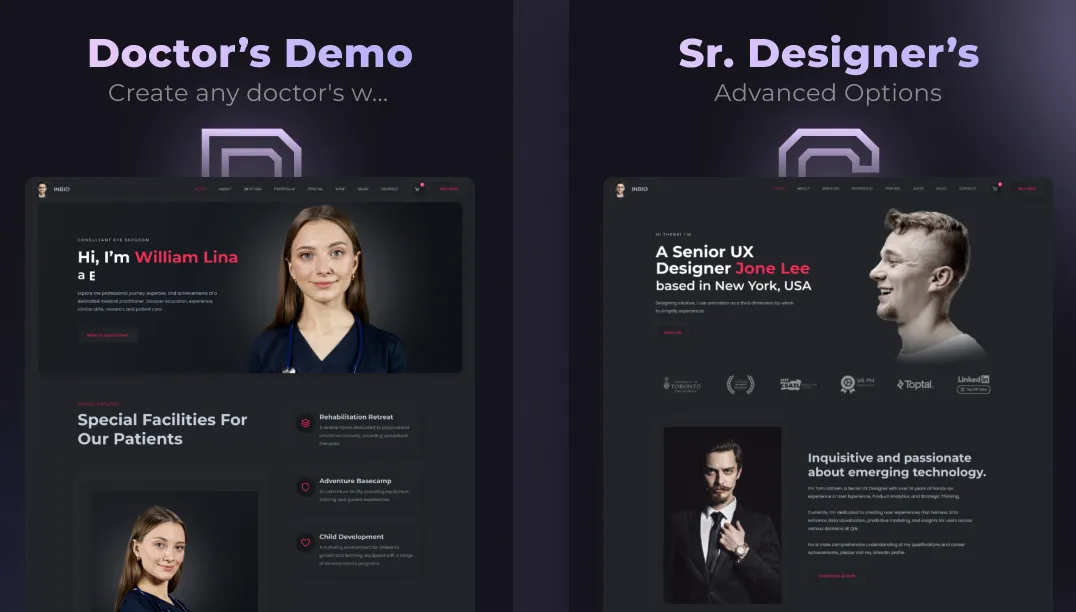 InBio - Personal Portfolio WordPress Theme Proven 2 Inbio