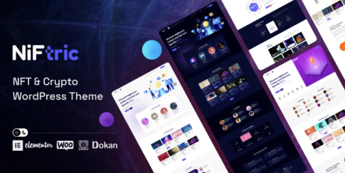 Niftric - NFT Marketplace WordPress Theme Proven 2 Niftric