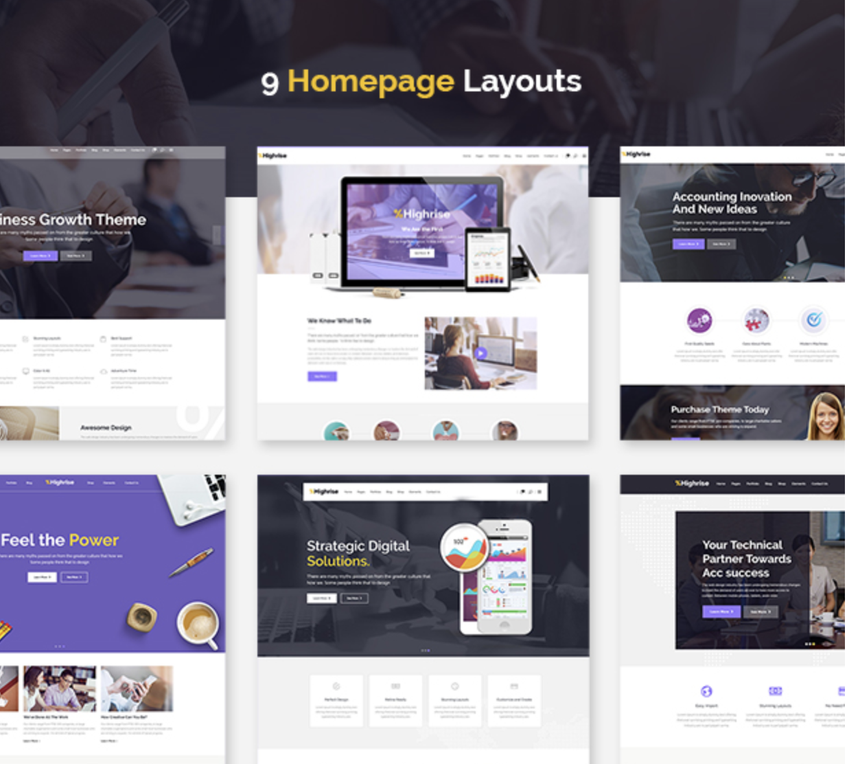Highrise - Business Company WordPress Theme Proven 2 Highrise