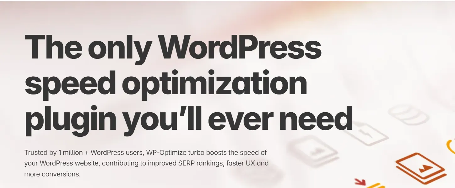 WP-Optimize – Cache, Compress images, Minify & Clean database to boost page speed & performance 2 WP-Optimize