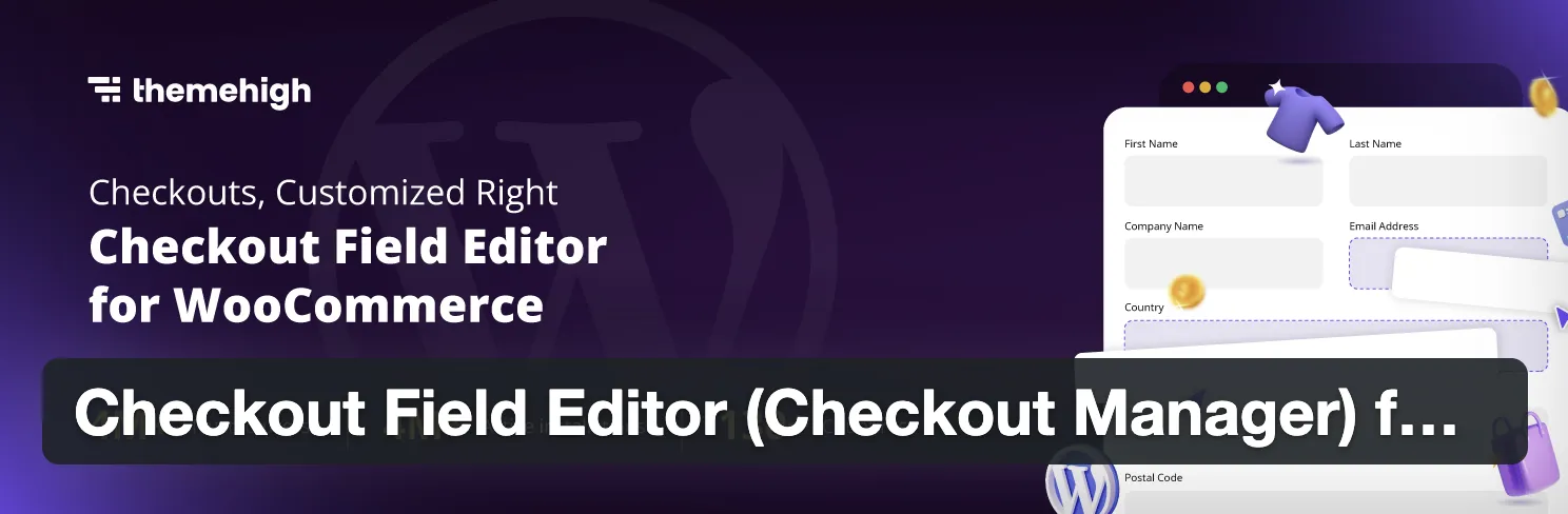 Checkout Field Editor