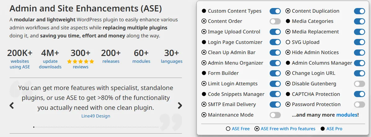 Admin and Site Enhancements (ASE) – Proven 2 Admin and Site Enhancements