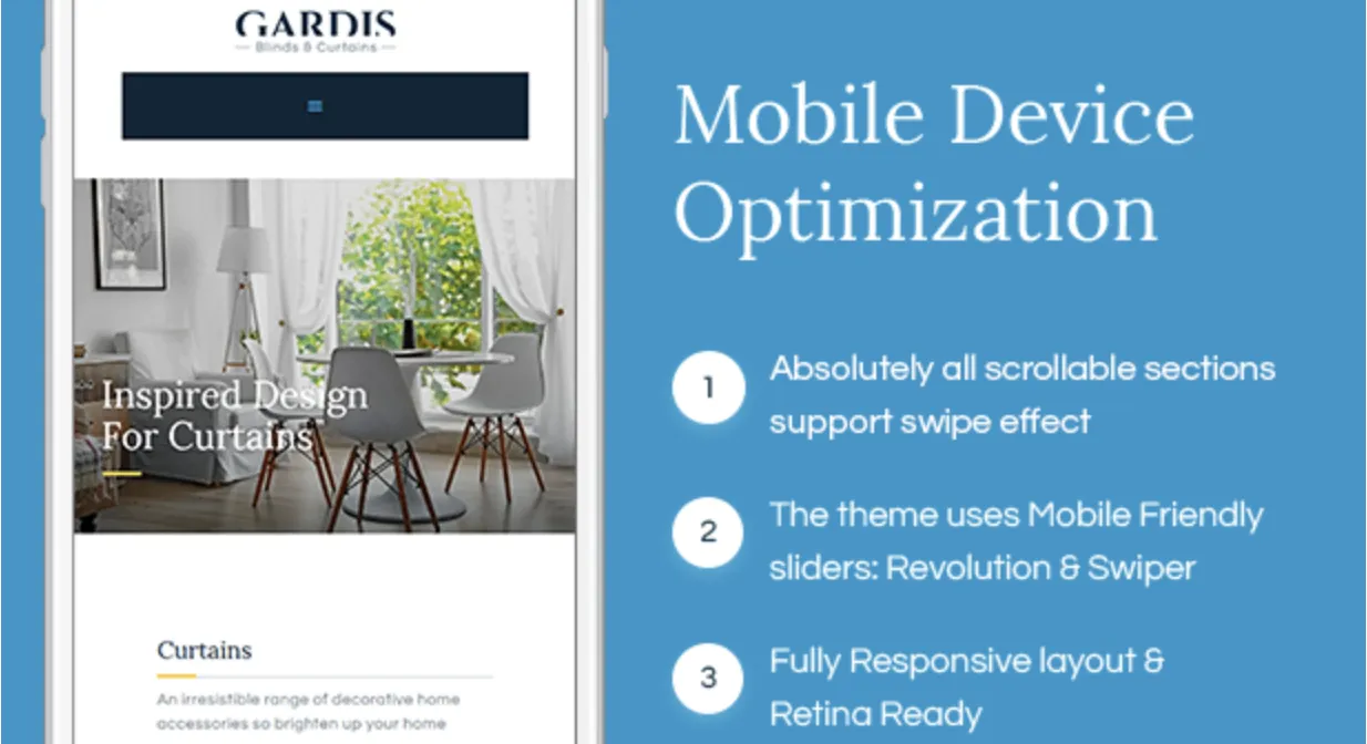 Gardis | Blinds and Curtains WordPress Theme Proven 2 Gardis
