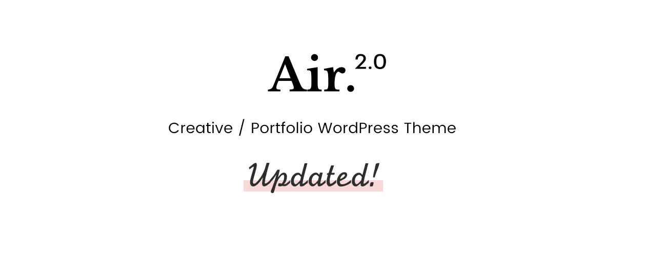 Portfolio WordPress Theme pro | Air 2 Portfolio WordPress Theme