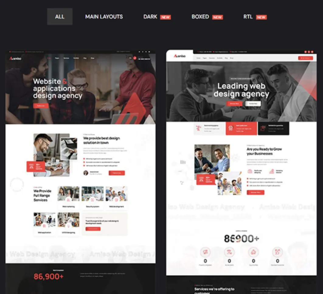 Amiso Pro – Design Agency WordPress Theme 6 Amiso Pro