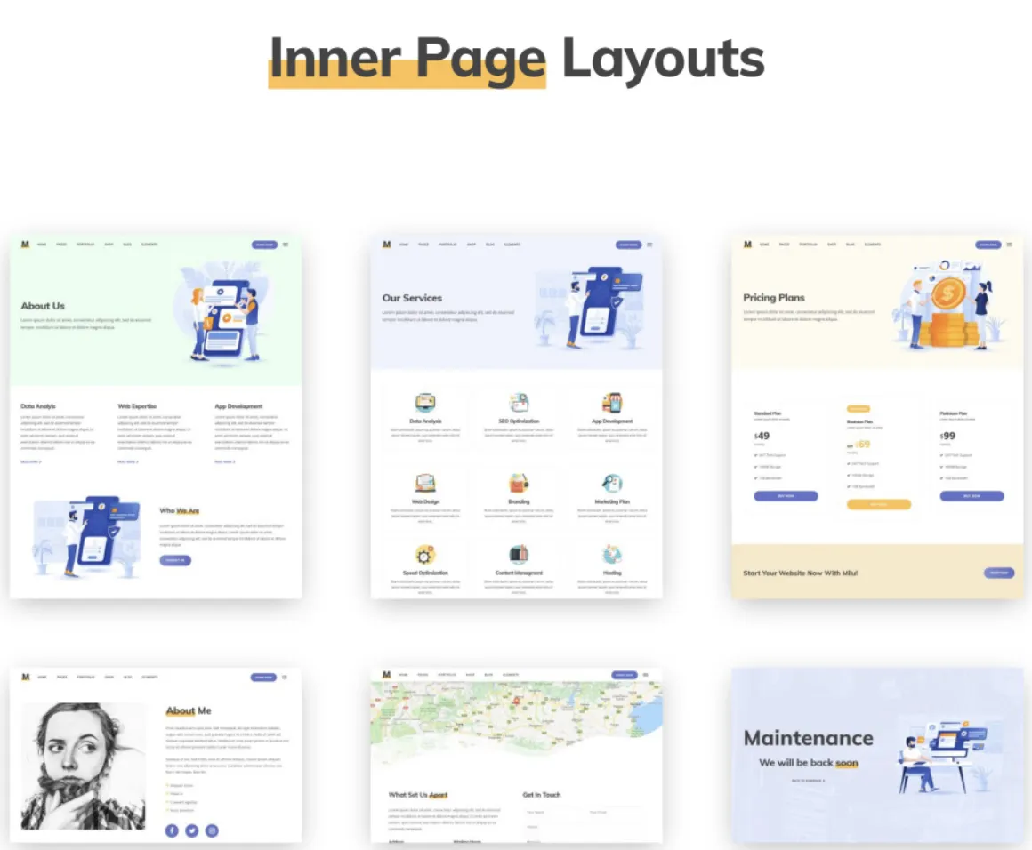 Milu Pro – Tech and App Landing Page WordPress Theme 6 Milu Pro
