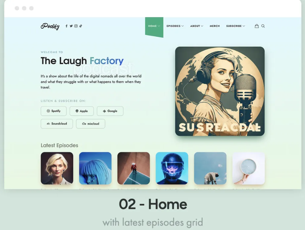 Podify Pro – Podcast WordPress Theme 6 Podify Pro