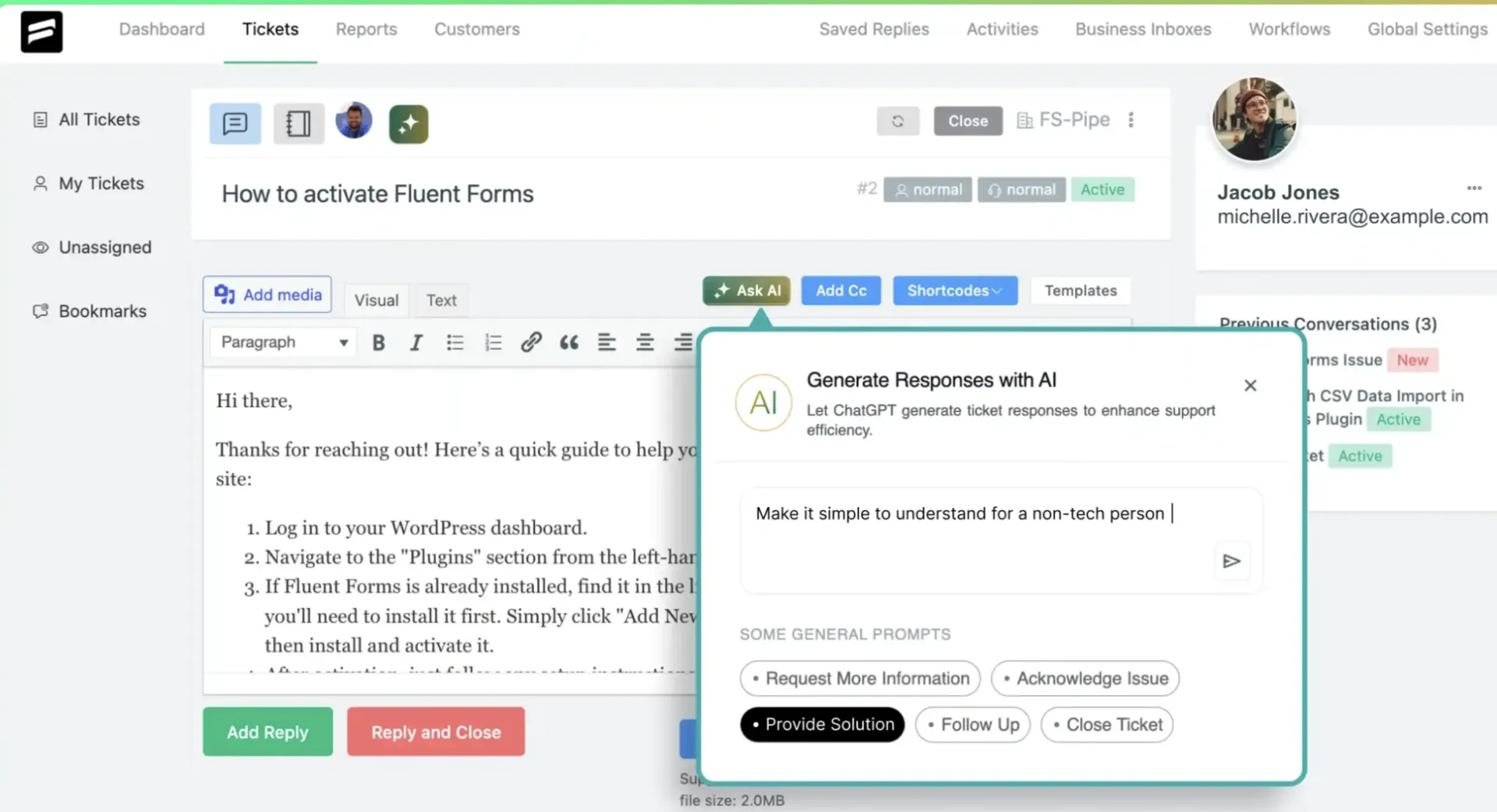 Fluent Support Pro