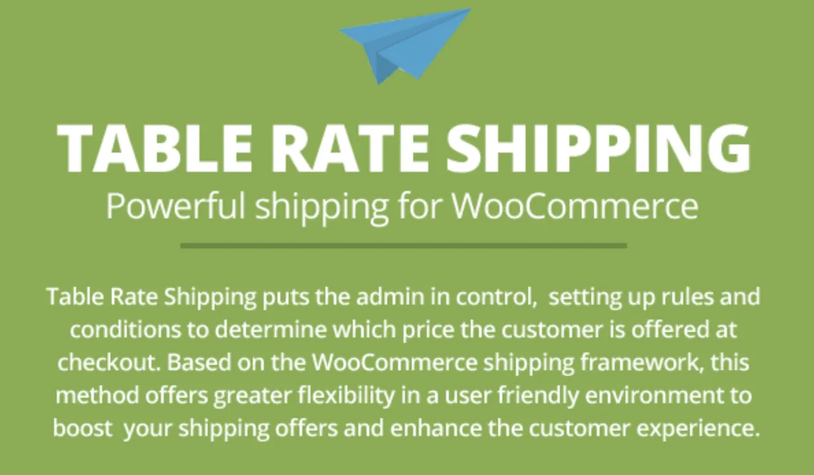 Table Rate Shipping for WooCommerce