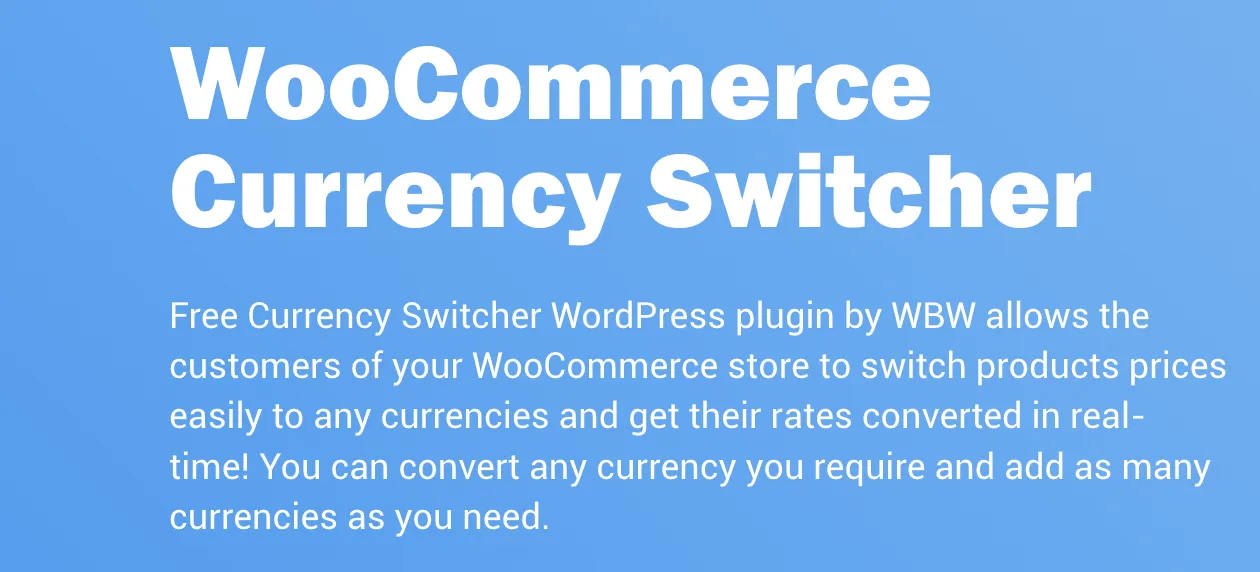 WoobeWoo WooCommerce Currency Switcher Pro