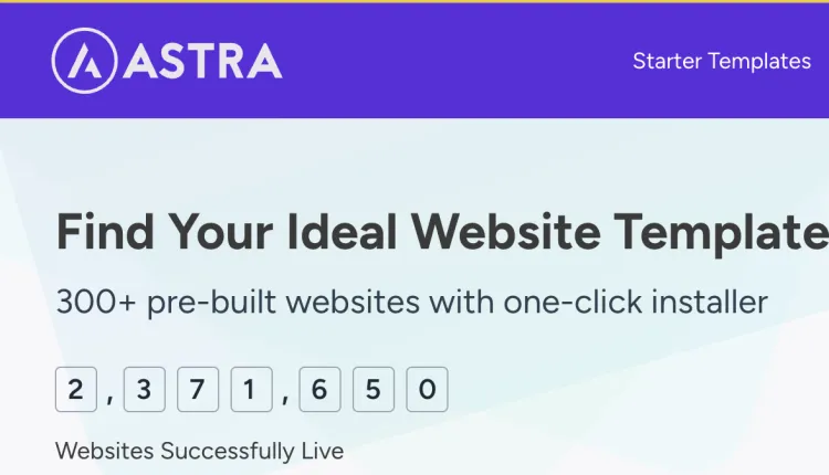 Astra Find Your Ideal Website Template