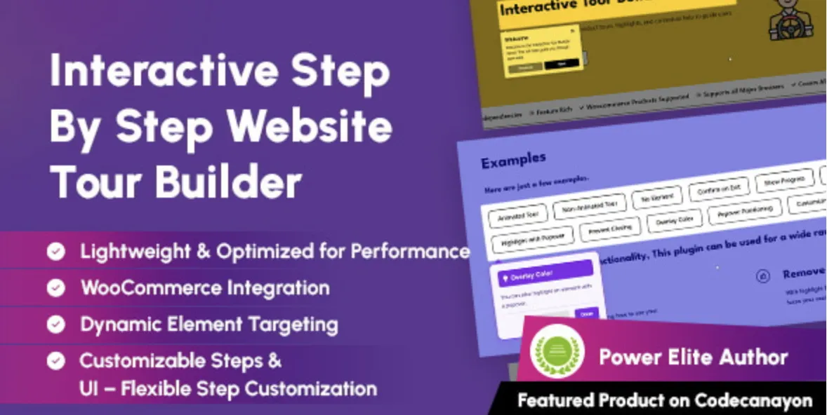 WordPress Interactive Step by Step Website Tour Builder