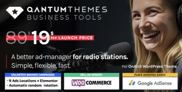 Business Tools Ad Manager for OnAir2 WordPress Theme