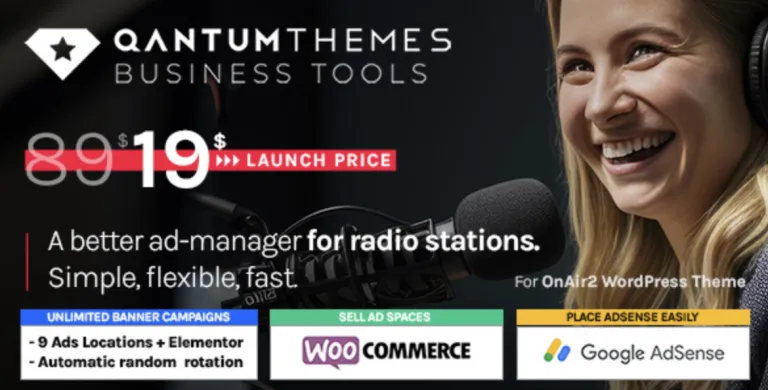 Business Tools Ad Manager for OnAir2 WordPress Theme