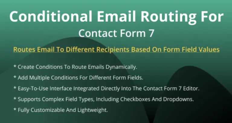 Conditional Email Routing For Contact Form 7