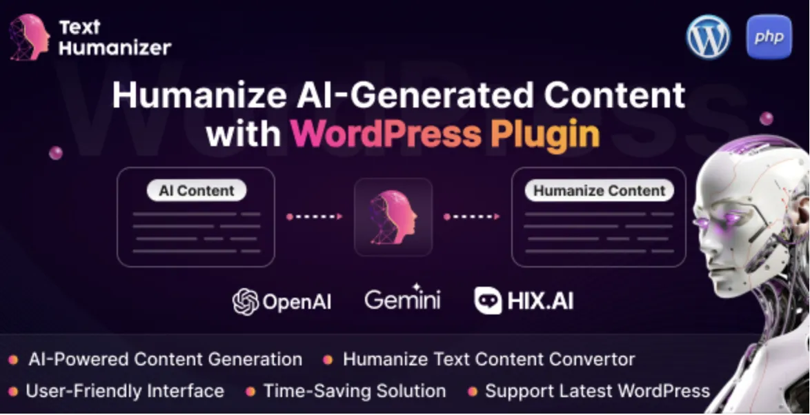 TextHumanizer - Humanize AI Content Generator WordPress Plugin 2 TextHumanizer