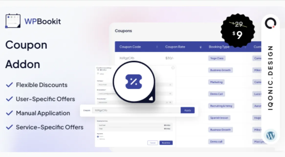 WPBookit - Coupons (Addon)