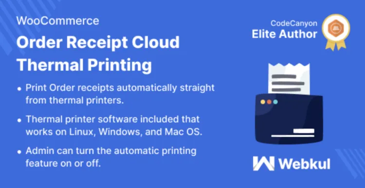 WooCommerce Order Receipt Cloud Thermal Printing