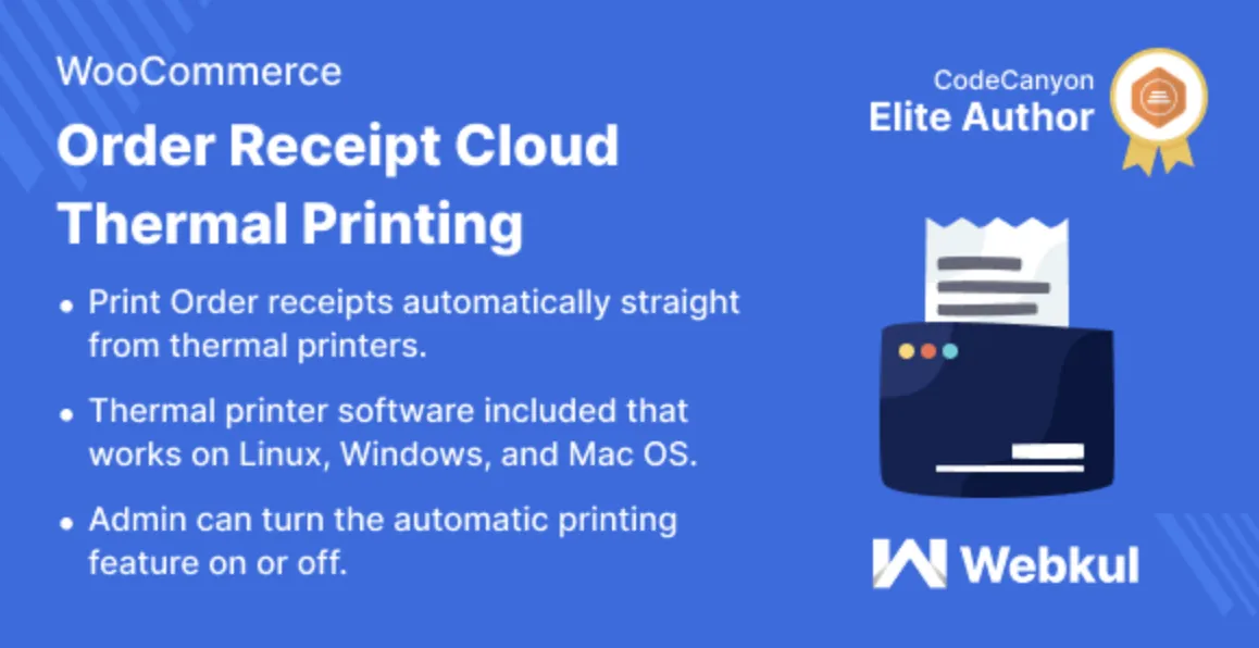 WooCommerce Order Receipt Cloud Thermal Printing
