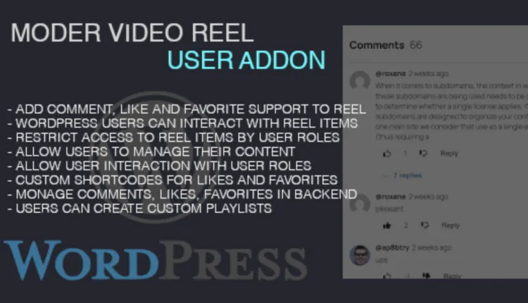 Modern Video Reel User AddOn