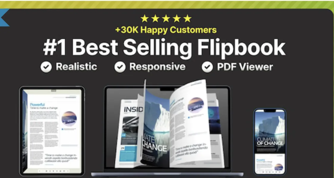 Real 3D FlipBook PDF Viewer WordPress Plugin