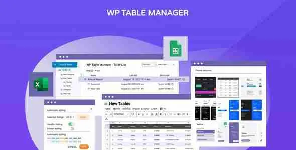 joomunited – WP TABLE MANAGER FEATURE LIST