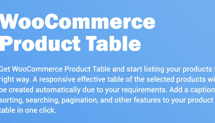 WooBeWoo WooCommerce Product Table Pro
