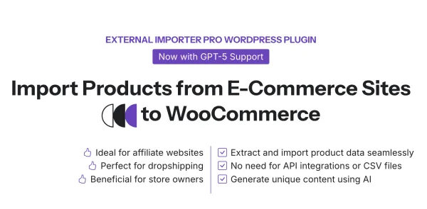 External Importer Pro WordPress Plugin - Import Affiliate Products Into WooCommerce