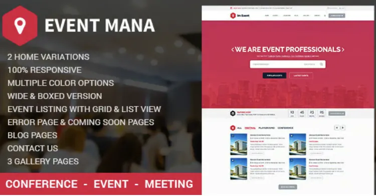 Event Management WordPress Theme