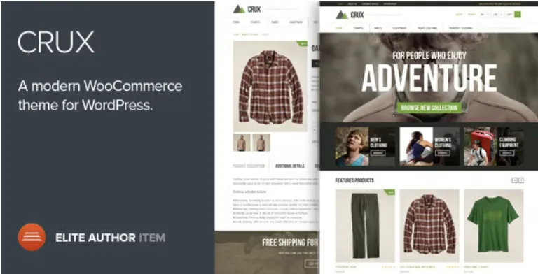 Crux - A modern and lightweight WooCommerce theme 2 Crux