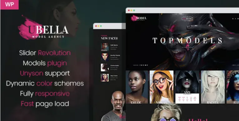 UBella - Model Agency WordPress Theme 2 UBella