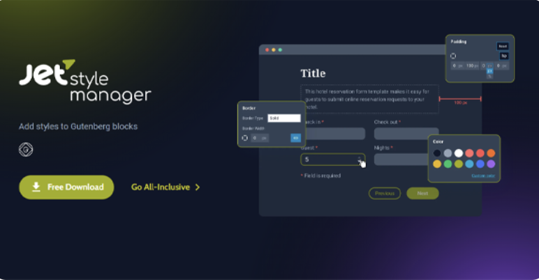 JetStyleManager - Add styles to Gutenberg blocks 2 JetStyleManager