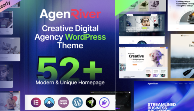 AgenRiver - Creative Digital Agency WordPress Theme