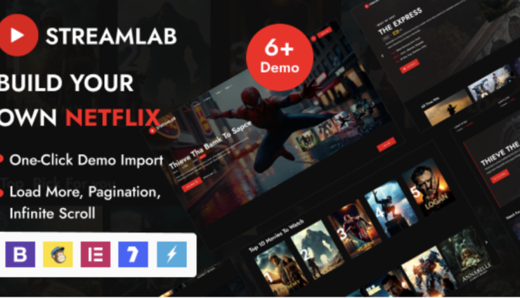 Streamlab - Video Streaming WordPress Theme