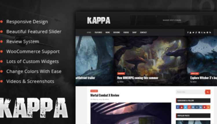 Kappa - A Gaming WordPress Theme