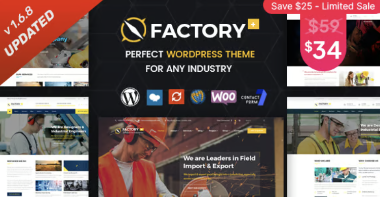 Factory Plus - Industry and Construction WordPress Theme