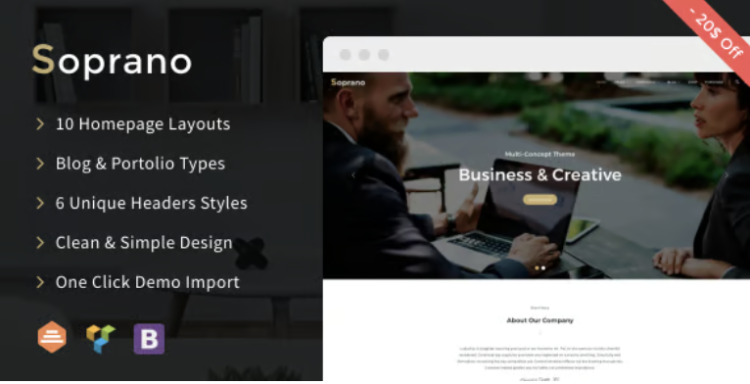 Soprano - Clean Multi-Concept WordPress Theme