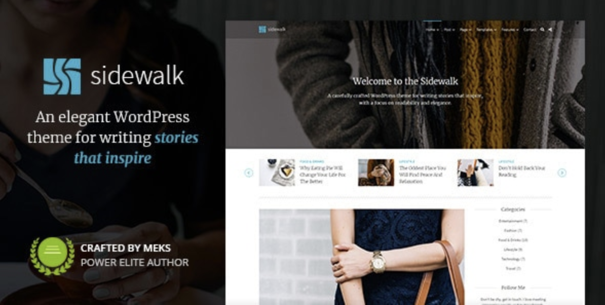 Sidewalk - Elegant Personal Blog WordPress Theme