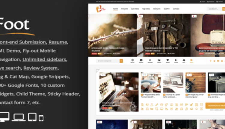 Foot - Grid Front-End Submission Content Sharing