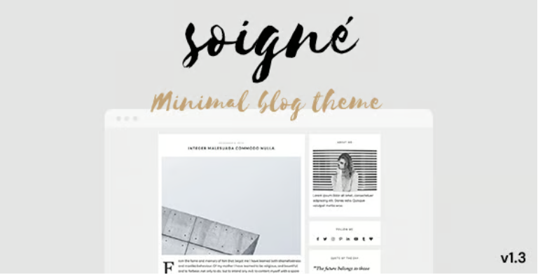 Soigne - A Responsive Minimal WordPress Blog Theme 2 Soigne - A Responsive Minimal WordPress Blog Theme